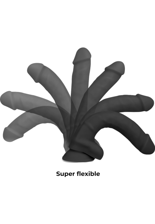 Ομοίωμα πέους από σιλικόνη σε μαύρο χρώμα, μήκους 13 εκ. και μέγιστης διαμέτρου 3 εκ.