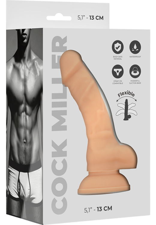 Ομοίωμα πέους από σιλικόνη σε φυσικό χρώμα, μήκους 13 εκ. και μέγιστης διαμέτρου 3 εκ.