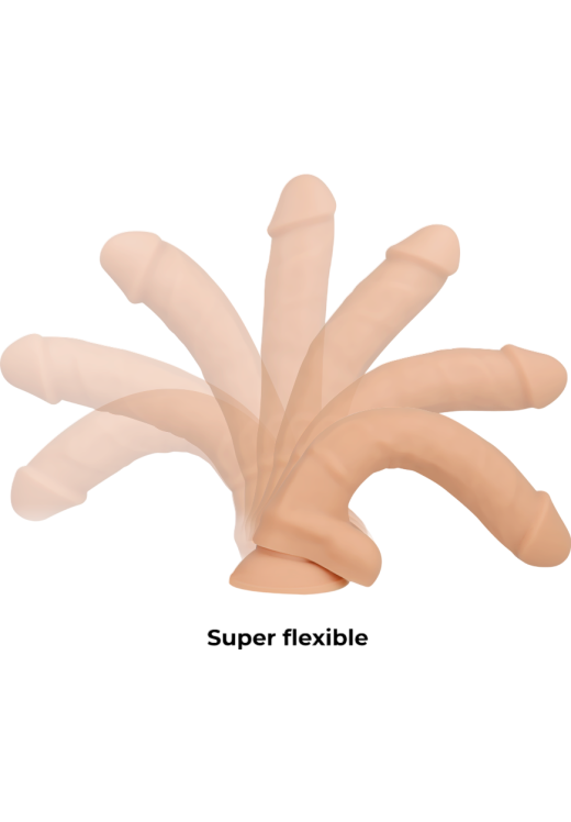 Ομοίωμα πέους από σιλικόνη σε φυσικό χρώμα, μήκους 18 εκ. και μέγιστης διαμέτρου 3,4 εκ.