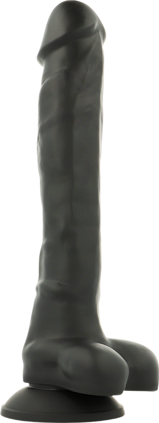 Xl ομοίωμα πέους από σιλικόνη σε μαύρο χρώμα, μήκους 24 εκ. και μέγιστης διαμέτρου 4,1 εκ.