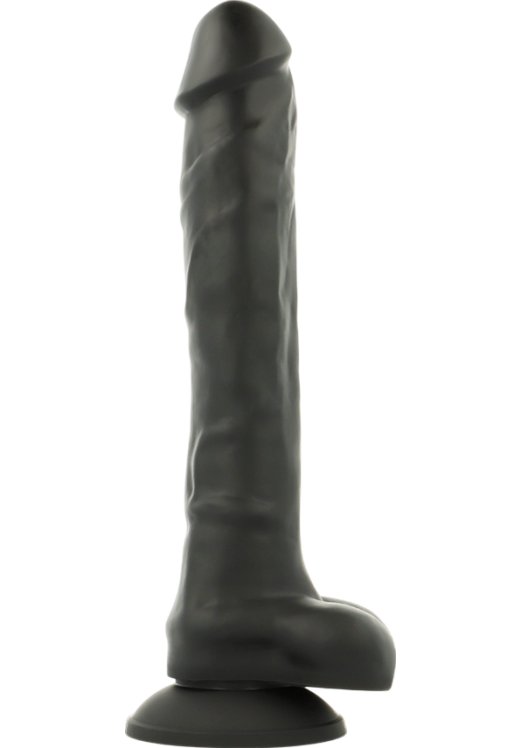 Xl ομοίωμα πέους από σιλικόνη σε μαύρο χρώμα, μήκους 24 εκ. και μέγιστης διαμέτρου 4,1 εκ.