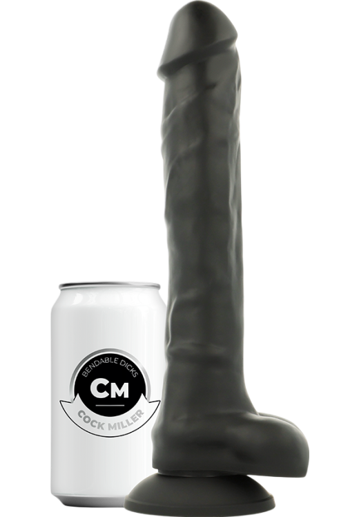 Xl ομοίωμα πέους από σιλικόνη σε μαύρο χρώμα, μήκους 24 εκ. και μέγιστης διαμέτρου 4,1 εκ.