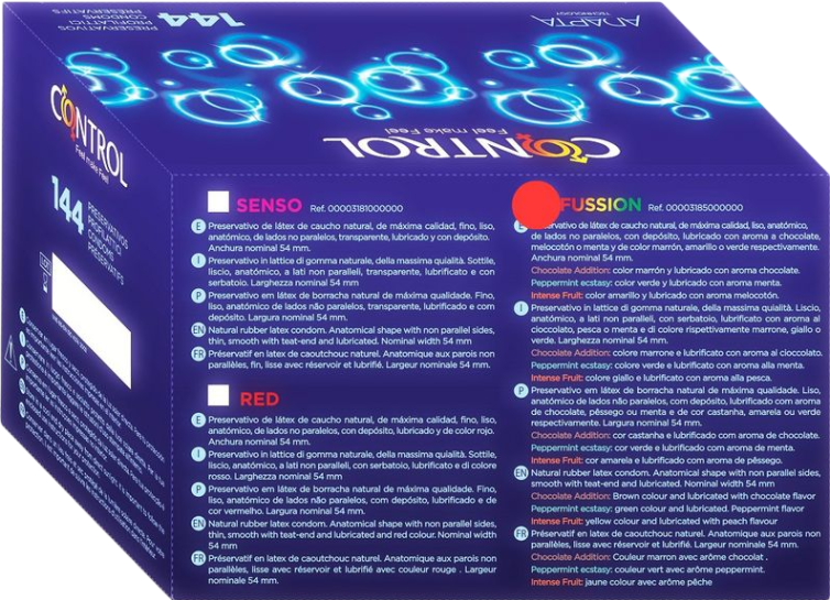 Προφυλακτικά με άρωμα με γεύση αφροδισιακά αρώματα σε διάφανο χρώμα, συσκευασίας 144 τ.μ.χ