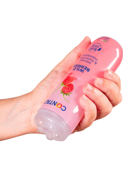 Gel μσσάζ με γεύση φρούτα του δάσους σε συσκευασία 200  ml