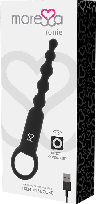 Πρωκτικός δονητής από σιλικόνη σε μαύρο χρώμα, μήκους 24 εκ. με τηλεχειριζόμενο χειρισμό