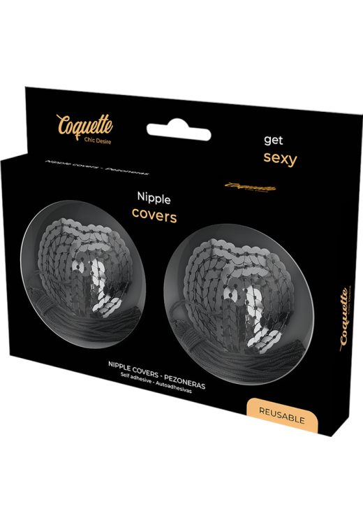 Καλύμματα θηλών από στρας σε μαύρο χρώμα