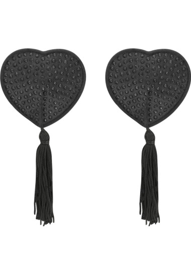 Coquette Chic Desire Nipple Covers Καλύμματα θηλών από pvc σε μαύρο χρώμα