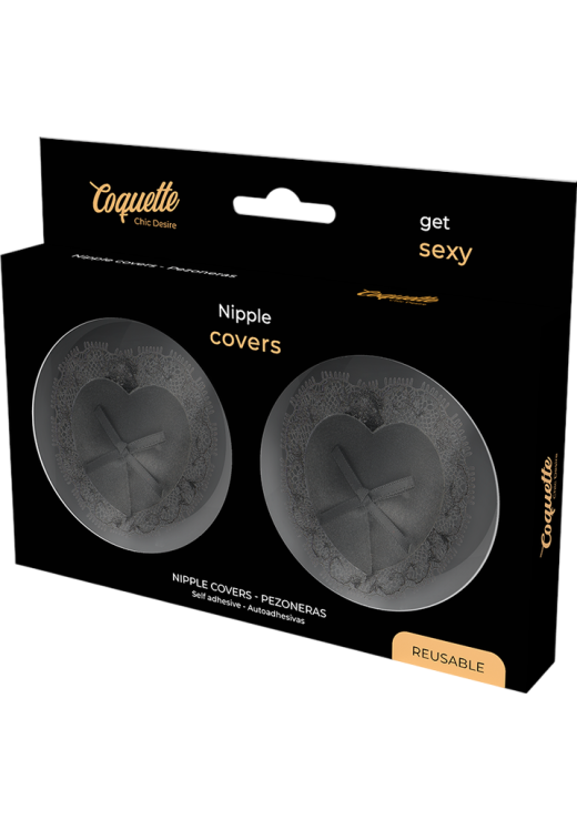 Δαντελωτά καλύμματα θηλών σε μαύρο χρώμα