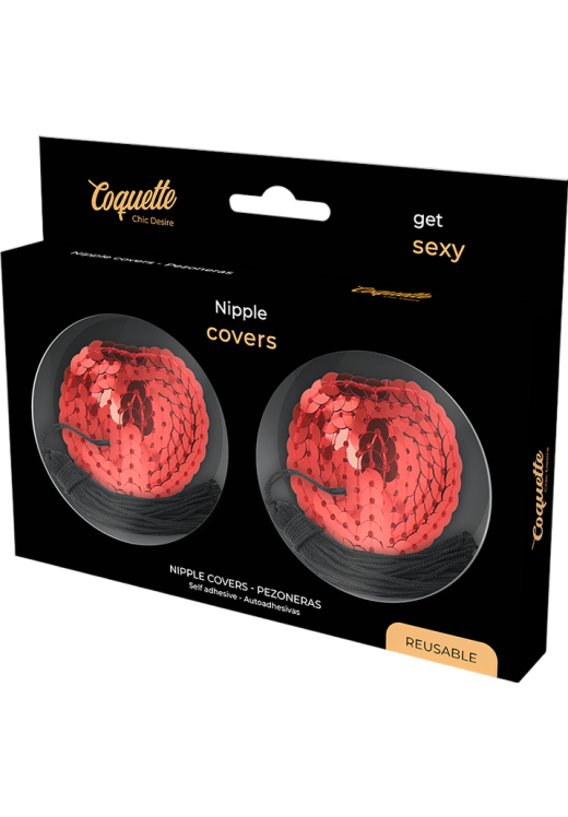 Καλύμματα θηλών από στρας σε κόκκινο χρώμα