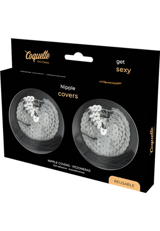 Καλύμματα θηλών από στρας σε ασημί χρώμα