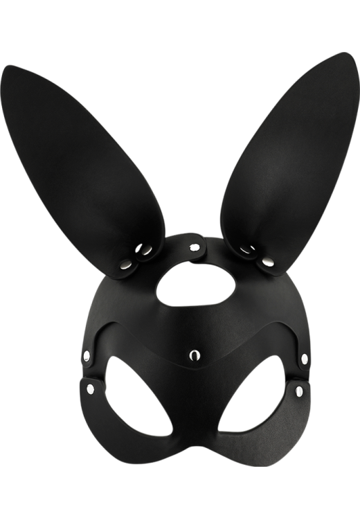 Μάσκα προσώπου από δερματίνη σε μαύρο χρώμα