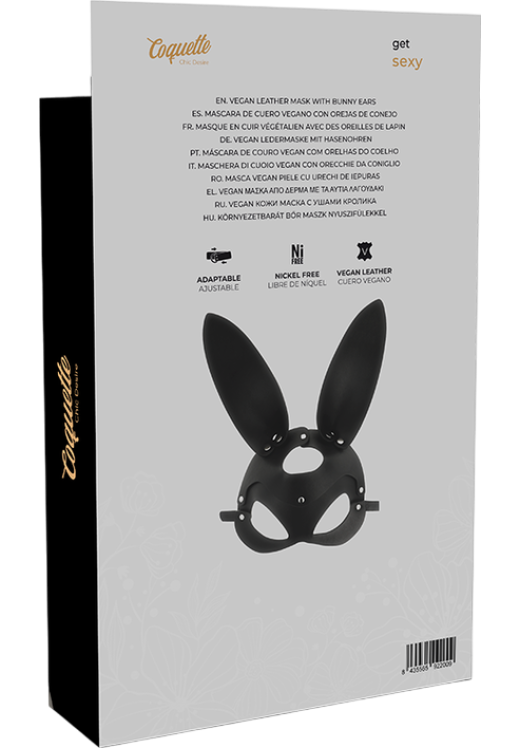 Μάσκα προσώπου από δερματίνη σε μαύρο χρώμα