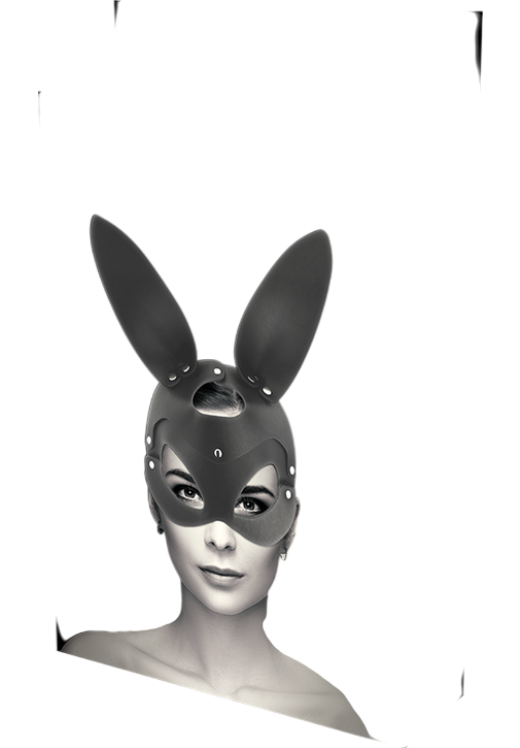 Μάσκα προσώπου από δερματίνη σε μαύρο χρώμα