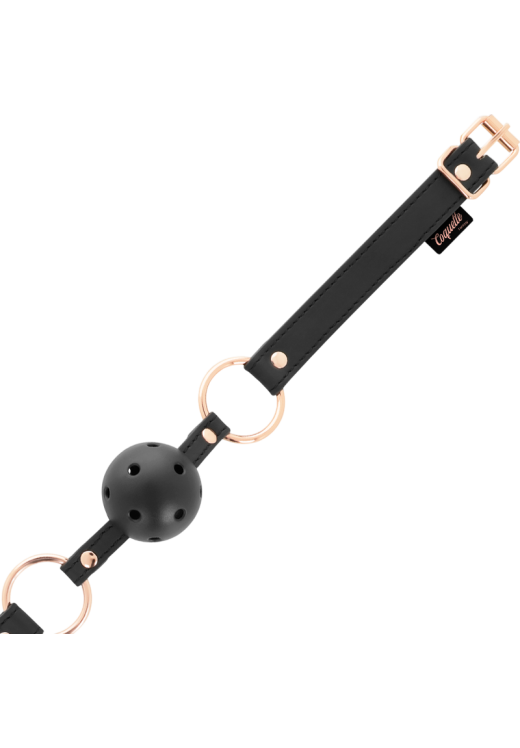 Φίμωτρο από δερματίνη σε μαύρο χρώμα