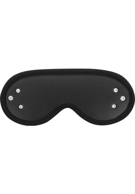 Μάσκα προσώπου από δερματίνη σε μαύρο χρώμα