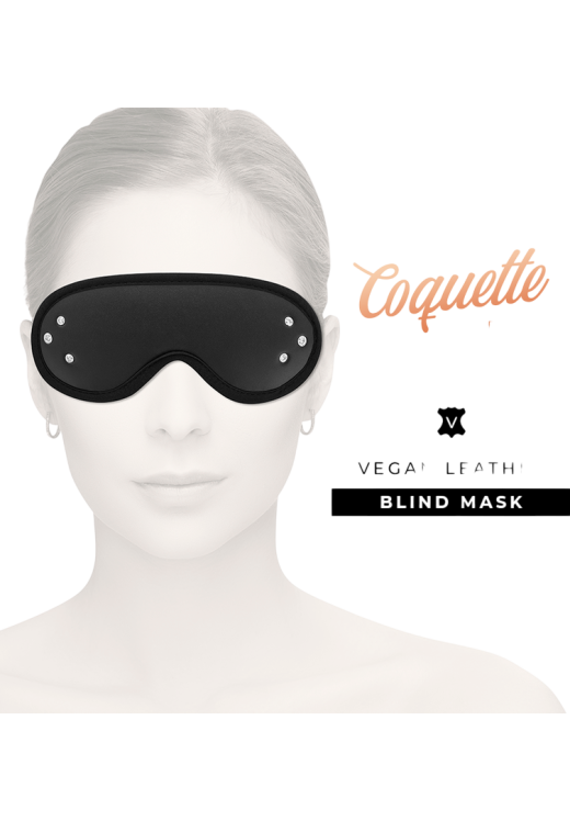 Μάσκα προσώπου από δερματίνη σε μαύρο χρώμα