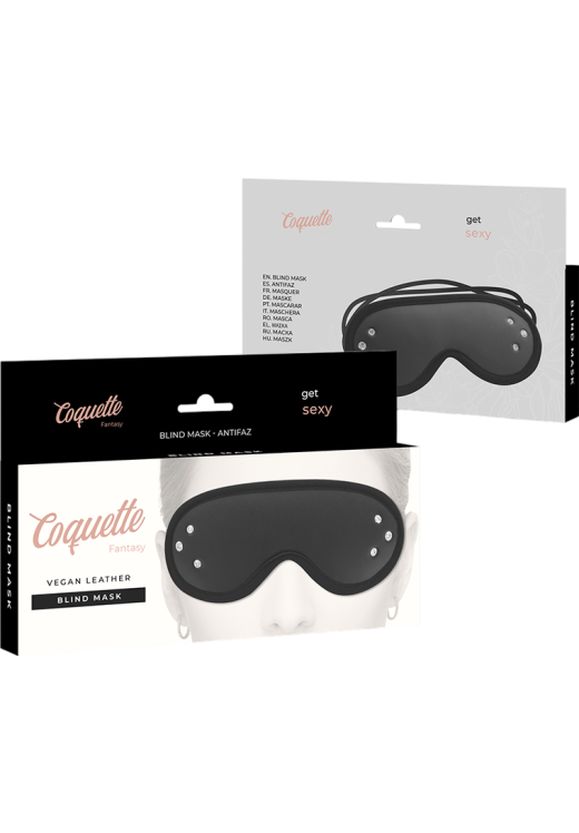 Μάσκα προσώπου από δερματίνη σε μαύρο χρώμα