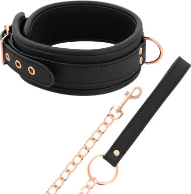 Κολάρο από δερματίνη σε μαύρο χρώμα