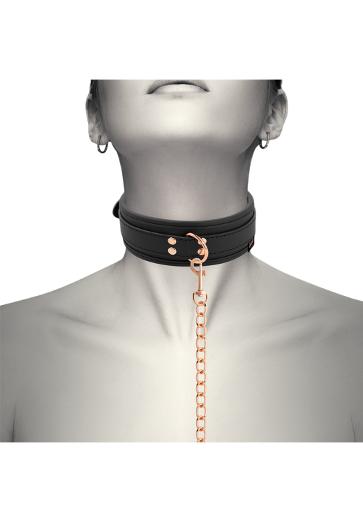 Κολάρο από δερματίνη σε μαύρο χρώμα