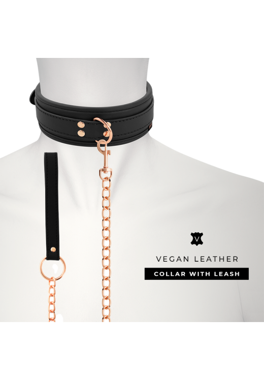 Κολάρο από δερματίνη σε μαύρο χρώμα