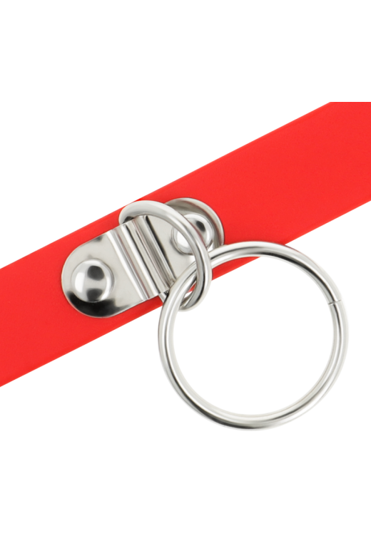 Κολάρο από δερματίνη σε κόκκινο χρώμα