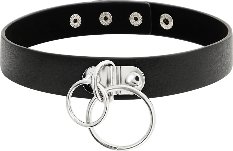 Κολάρο από δερματίνη σε μαύρο χρώμα