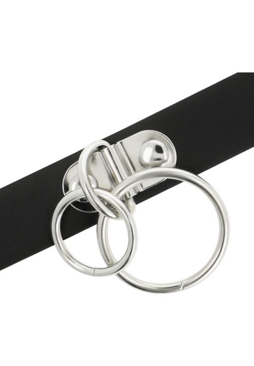 Κολάρο από δερματίνη σε μαύρο χρώμα