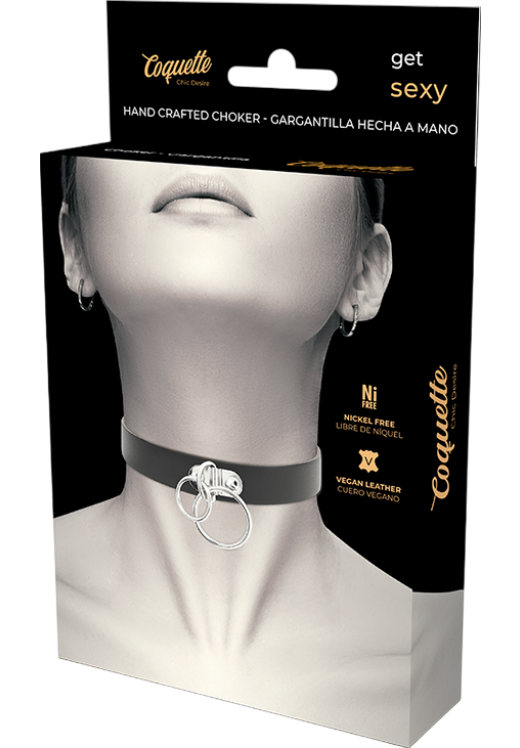 Κολάρο από δερματίνη σε μαύρο χρώμα