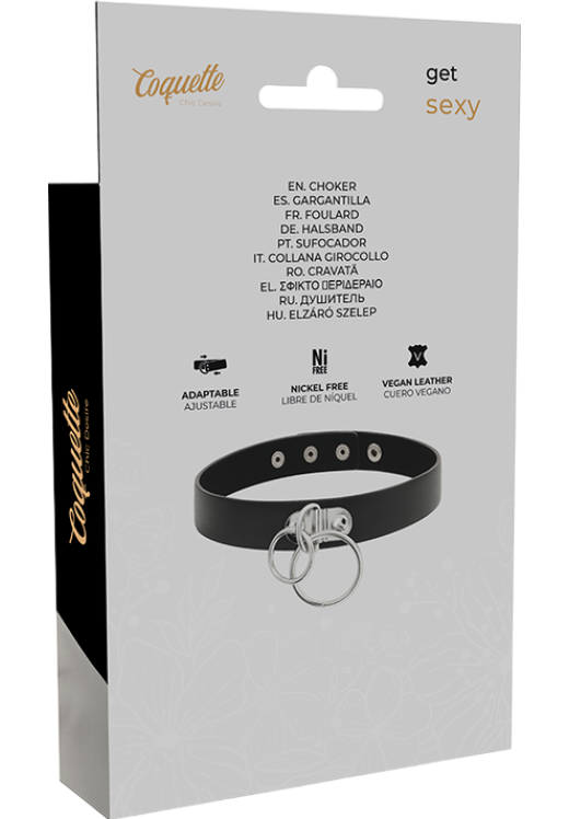 Κολάρο από δερματίνη σε μαύρο χρώμα