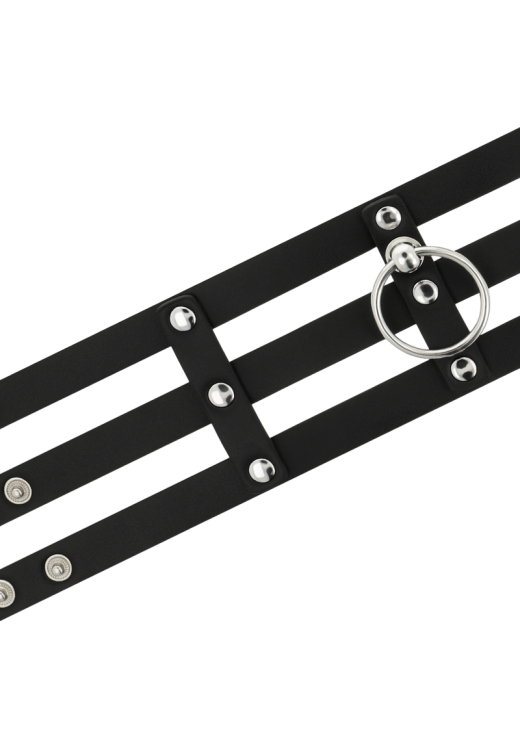 Κολάρο από δερματίνη σε μαύρο χρώμα