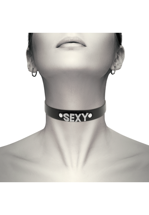 Κολάρο από δερματίνη σε μαύρο χρώμα