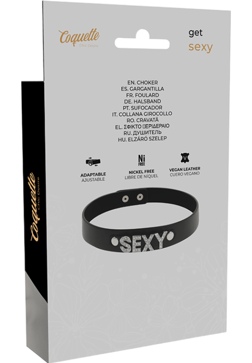 Κολάρο από δερματίνη σε μαύρο χρώμα