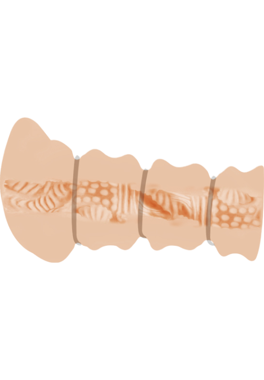 Αυνανιστήρι κόλπου από tpe σε φυσικό χρώμα, μήκους 16 εκ. και μέγιστης διαμέτρου 7.8 εκ.