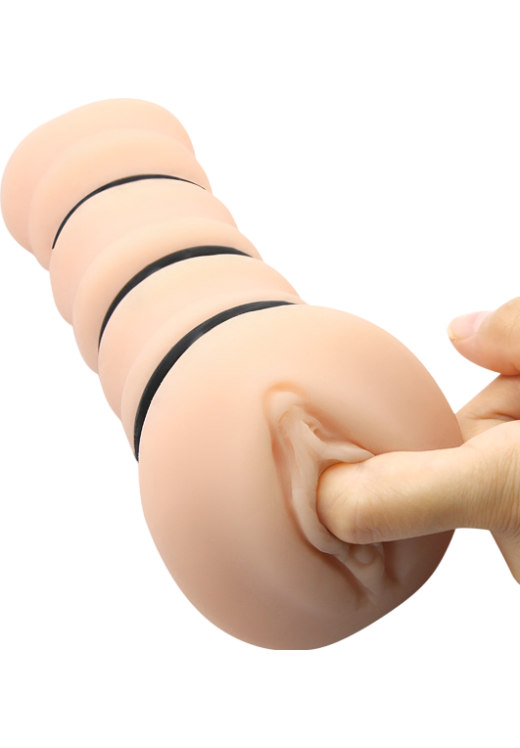 Αυνανιστήρι κόλπου από tpe σε φυσικό χρώμα, μήκους 16 εκ. και μέγιστης διαμέτρου 7.8 εκ.