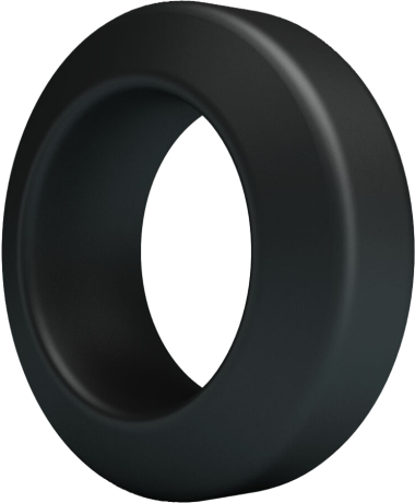 Δαχτυλίδι πέους από σιλικόνη σε μαύρο χρώμα, μήκους 5,5 εκ. και μέγιστης διαμέτρου 3,8 εκ.  (πολύ ελαστικό)