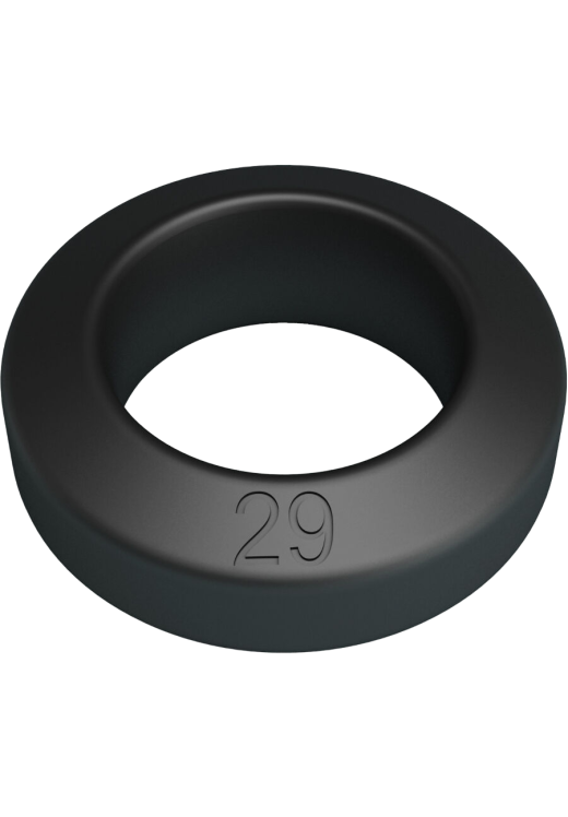 Δαχτυλίδι πέους από σιλικόνη σε μαύρο χρώμα, μήκους 5,5 εκ. και μέγιστης διαμέτρου 3,8 εκ.  (πολύ ελαστικό)