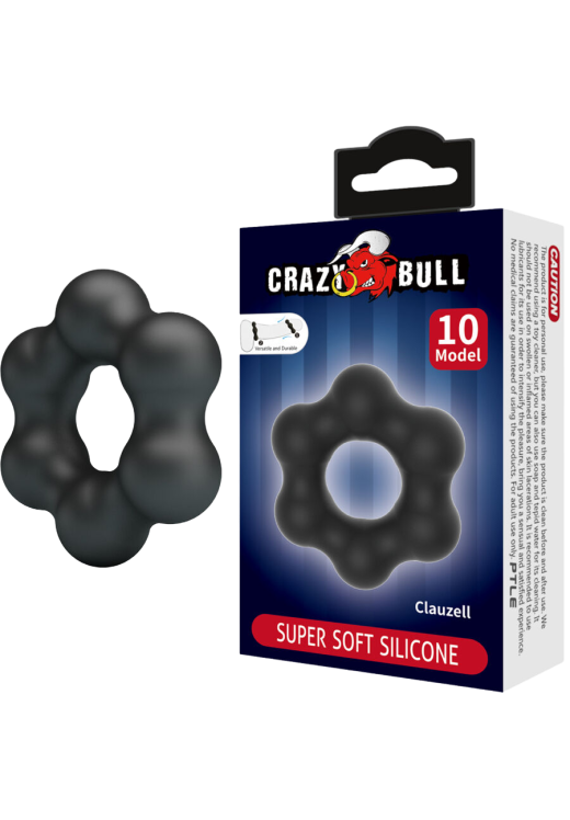 Δαχτυλίδι πέους από σιλικόνη σε μαύρο χρώμα, μήκους 6 εκ. και μέγιστης διαμέτρου 2,2 εκ (πολύ ελαστικό)