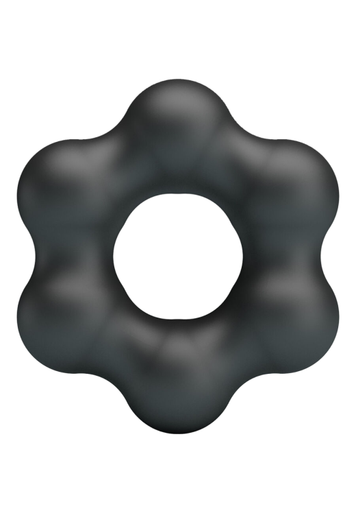 Δαχτυλίδι πέους από σιλικόνη σε μαύρο χρώμα, μήκους 6 εκ. και μέγιστης διαμέτρου 2,2 εκ (πολύ ελαστικό)