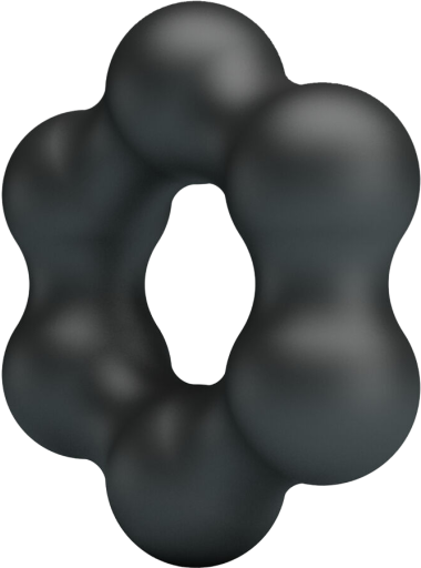 Δαχτυλίδι πέους από σιλικόνη σε μαύρο χρώμα, μήκους 6 εκ. και μέγιστης διαμέτρου 2,2 εκ (πολύ ελαστικό)