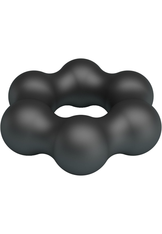 Δαχτυλίδι πέους από σιλικόνη σε μαύρο χρώμα, μήκους 6 εκ. και μέγιστης διαμέτρου 2,2 εκ (πολύ ελαστικό)