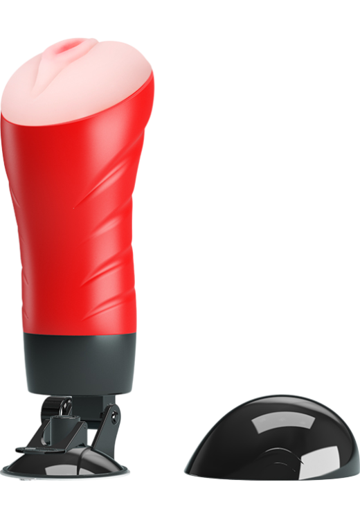 Αυνανιστήρι κόλπου από tpe σε μαύρο - κόκκινο χρώμα, μήκους 28 εκ. και μέγιστης διαμέτρου 9.3 εκ.