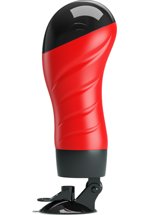 Αυνανιστήρι κόλπου από tpe σε μαύρο - κόκκινο χρώμα, μήκους 28 εκ. και μέγιστης διαμέτρου 9.3 εκ.