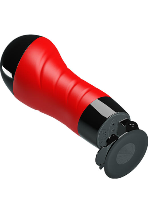 Αυνανιστήρι κόλπου από tpe σε μαύρο - κόκκινο χρώμα, μήκους 28 εκ. και μέγιστης διαμέτρου 9.3 εκ.