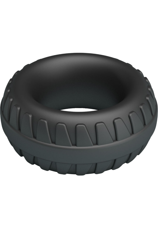 Δαχτυλίδι πέους από σιλικόνη σε μαύρο χρώμα, μήκους 5 εκ. και μέγιστης διαμέτρου 2,7 εκ. (πολύ ελαστικό)