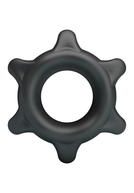 Δαχτυλίδι πέους από σιλικόνη σε μαύρο χρώμα, μήκους 6,5 εκ και μέγιστης διαμέτρου 2,6 εκ. (πολύ ελαστικό)