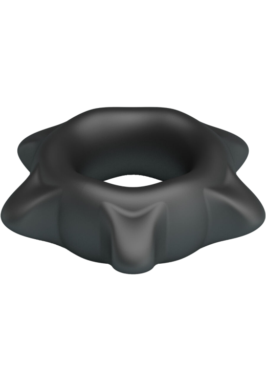Δαχτυλίδι πέους από σιλικόνη σε μαύρο χρώμα, μήκους 6,5 εκ και μέγιστης διαμέτρου 2,6 εκ. (πολύ ελαστικό)