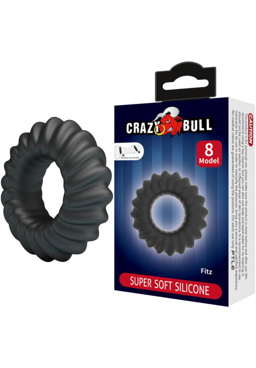 Δαχτυλίδι πέους από σιλικόνη σε μαύρο χρώμα, μήκους 5,5 εκ. και μέγιστης διαμέτρου 2,5 εκ.