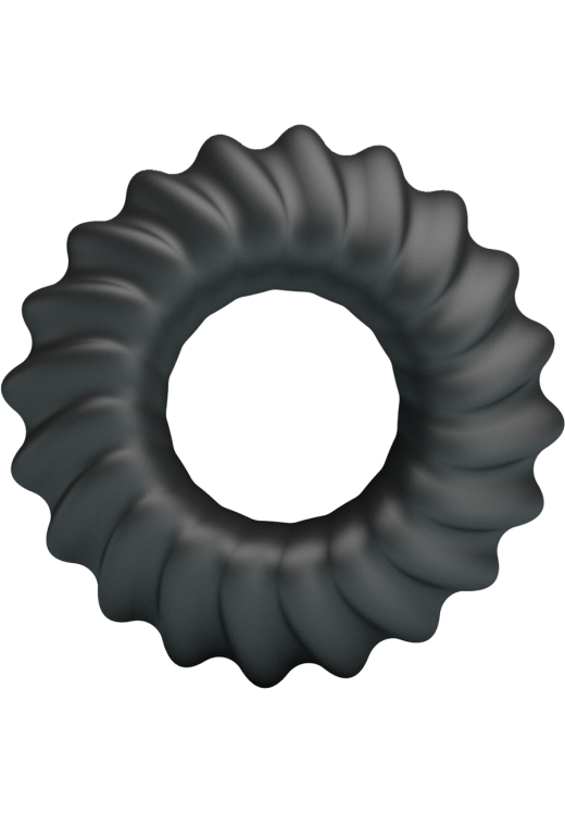 Δαχτυλίδι πέους από σιλικόνη σε μαύρο χρώμα, μήκους 5,5 εκ. και μέγιστης διαμέτρου 2,5 εκ.
