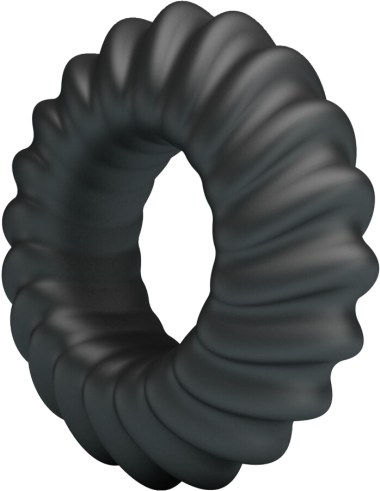 Δαχτυλίδι πέους από σιλικόνη σε μαύρο χρώμα, μήκους 5,5 εκ. και μέγιστης διαμέτρου 2,5 εκ.