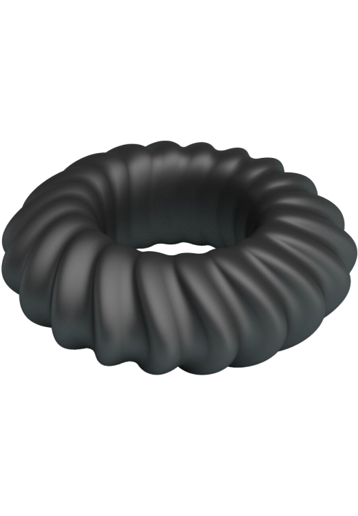 Δαχτυλίδι πέους από σιλικόνη σε μαύρο χρώμα, μήκους 5,5 εκ. και μέγιστης διαμέτρου 2,5 εκ.